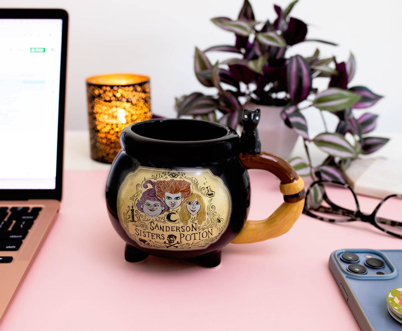 Hocus Pocus Sisters Cauldron Sculpted Ceramic Mug