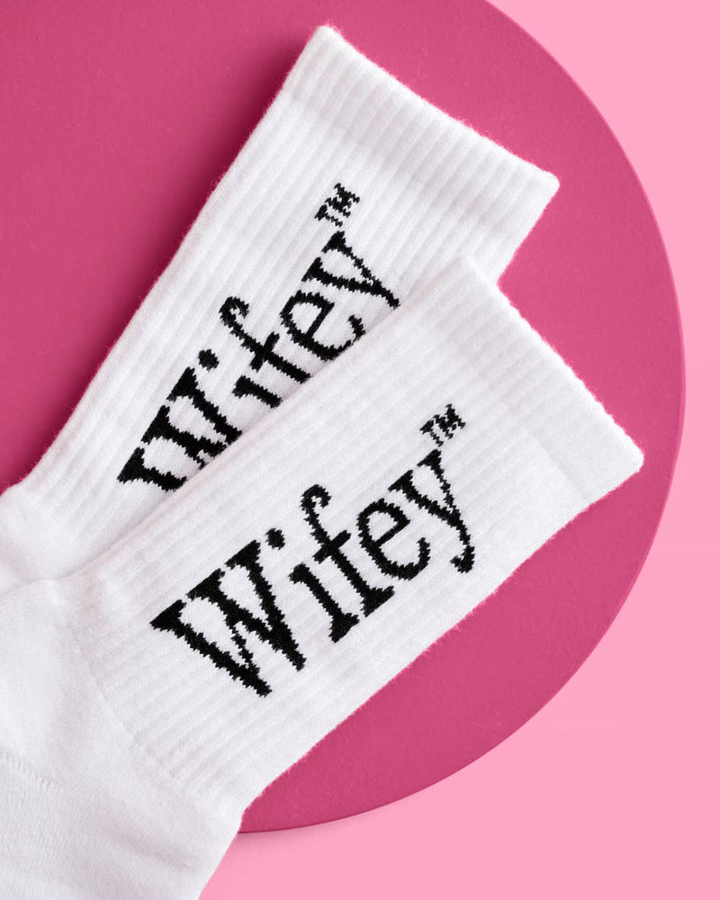Wifey Socks | bridal, engagement, white, gift