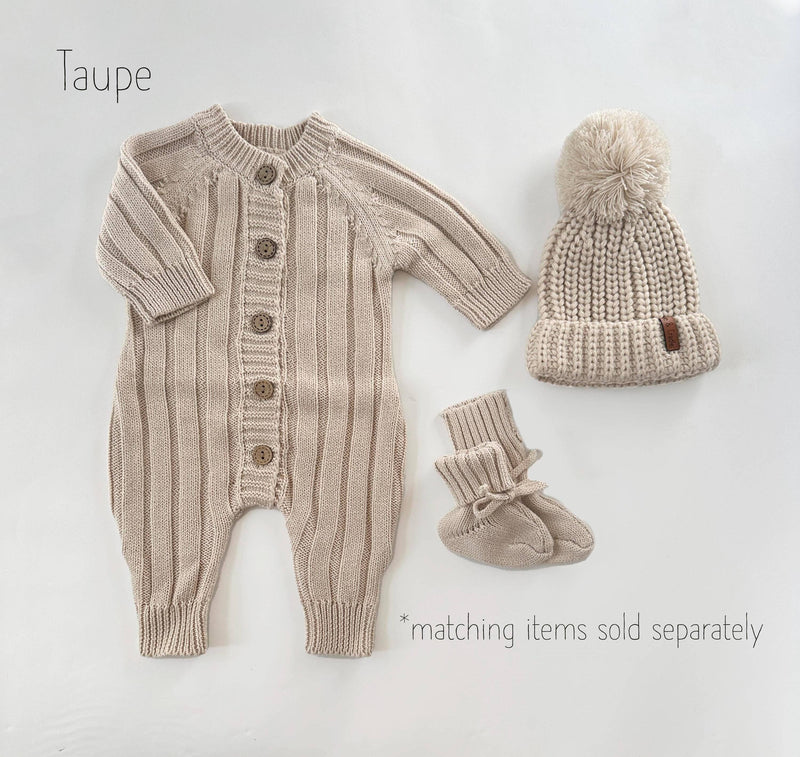 Milo Jumpsuit: Taupe / 6-12 months