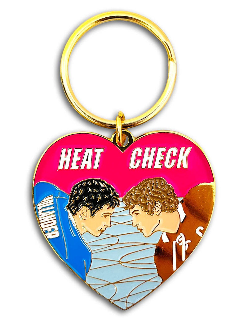 Heated Rivalry Heat Check Heart Keychain
