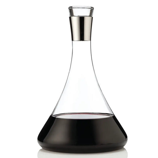 Irving Chrome-Rimmed Crystal Wine Decanter - LOCAL FIXTURE