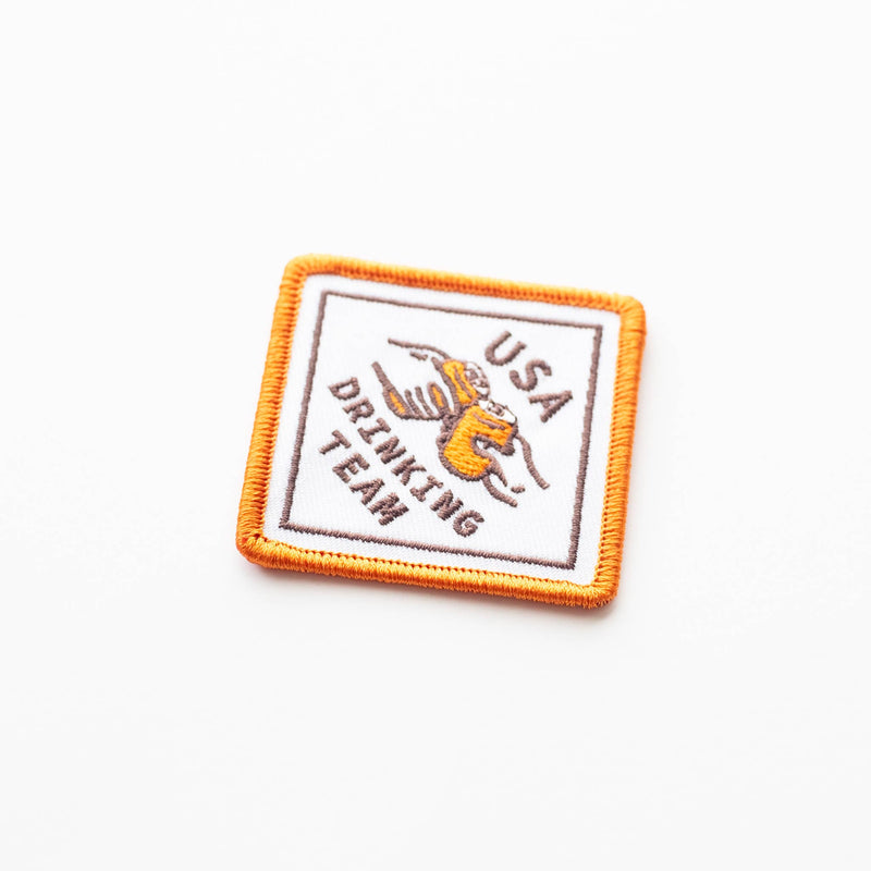 USA Drinking Team Embroidered Iron on Patch: Yes