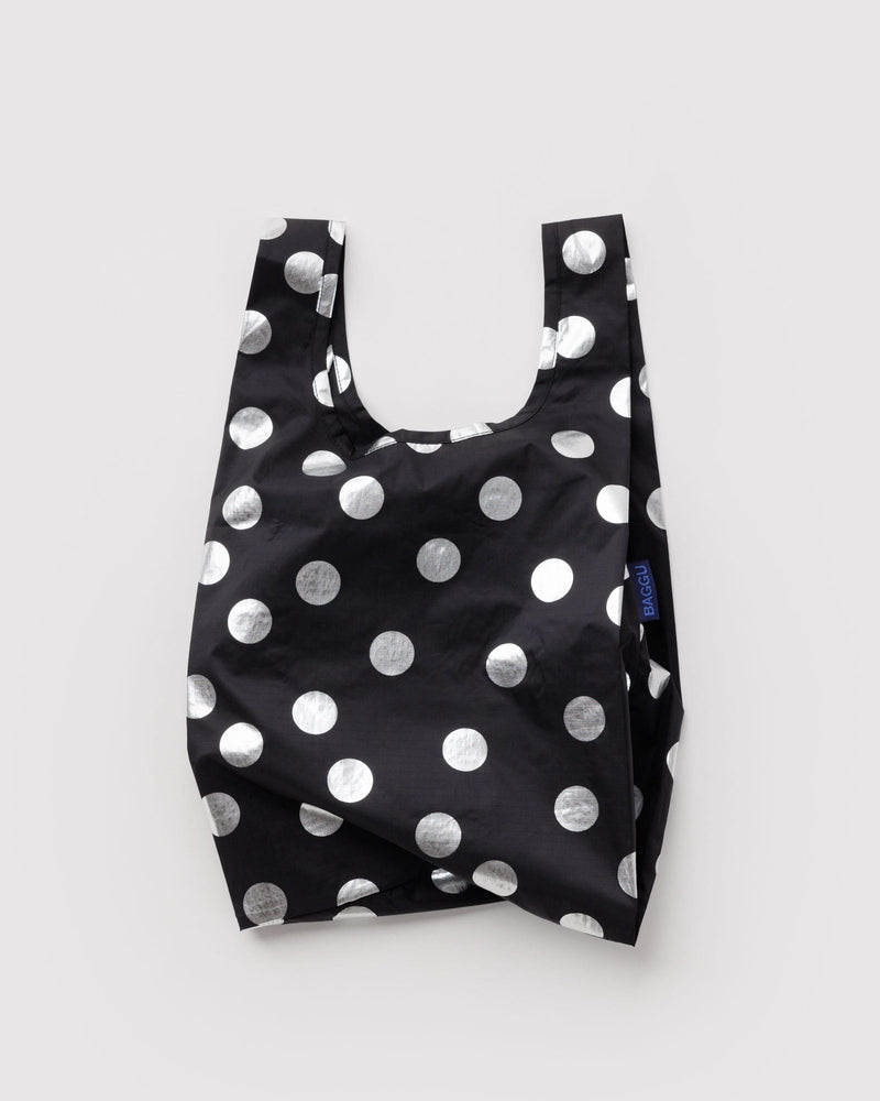 Baby Baggu Silver Metallic Polka Dot