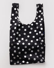 Big Baggu Silver Metallic Polka Dot