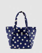Cloud Bag Navy and Cream Polka Dot