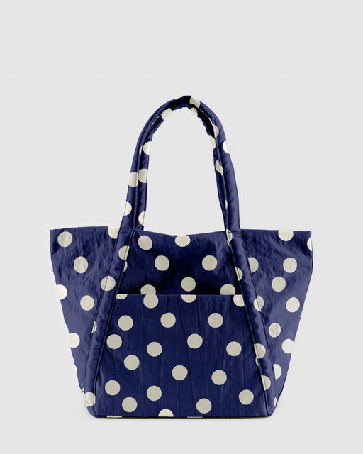 Cloud Bag Navy and Cream Polka Dot