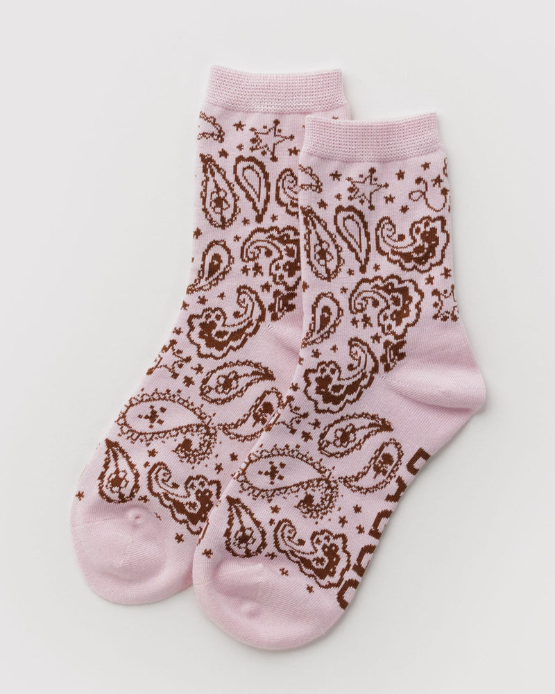 Crew Sock Paisley Pink