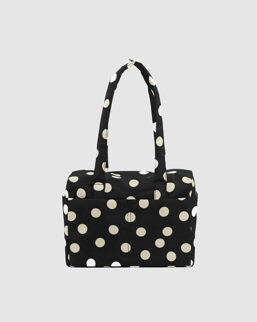Everyday Cloud Bag Black and Cream Polka Dot
