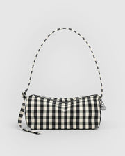 Nylon Loaf Bag Black and Cream Gingham