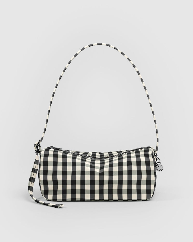 Nylon Loaf Bag Black and Cream Gingham