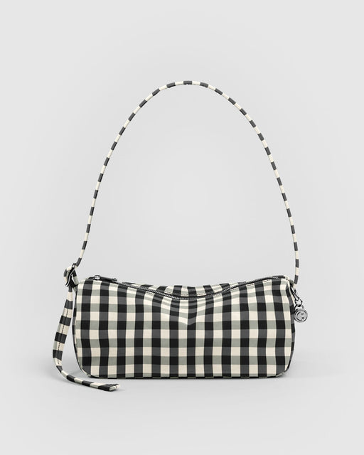 Nylon Loaf Bag Black and Cream Gingham
