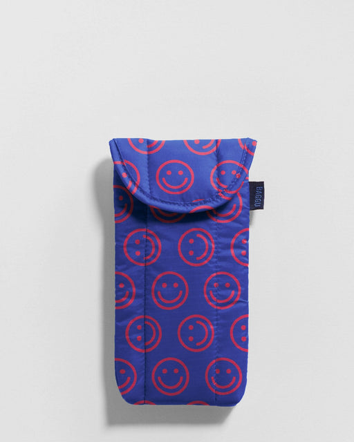 Puffy Glasses Sleeve Mini Cobalt Happy
