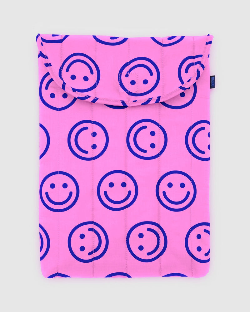 Puffy Laptop Sleeve 16" Pop Pink Happy