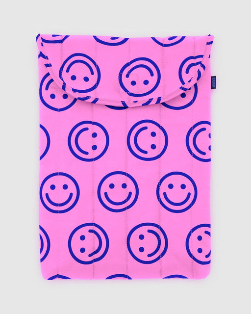 Puffy Laptop Sleeve 16" Pop Pink Happy