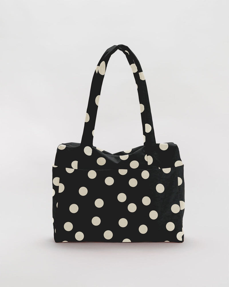 Small Cloud Carry-On Black and Cream Polka Dot