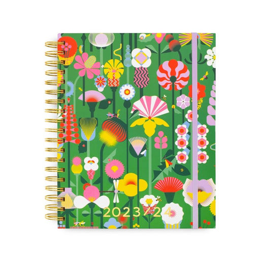 BAN.DO PLANNER 17 Month Large 2024 Planner | Geometric Floral Green