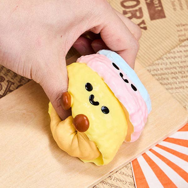 SqueezeSquad Taba Deluxe Premium Silicone Squishy Fidget Toy - Triple Ice Cream Cone