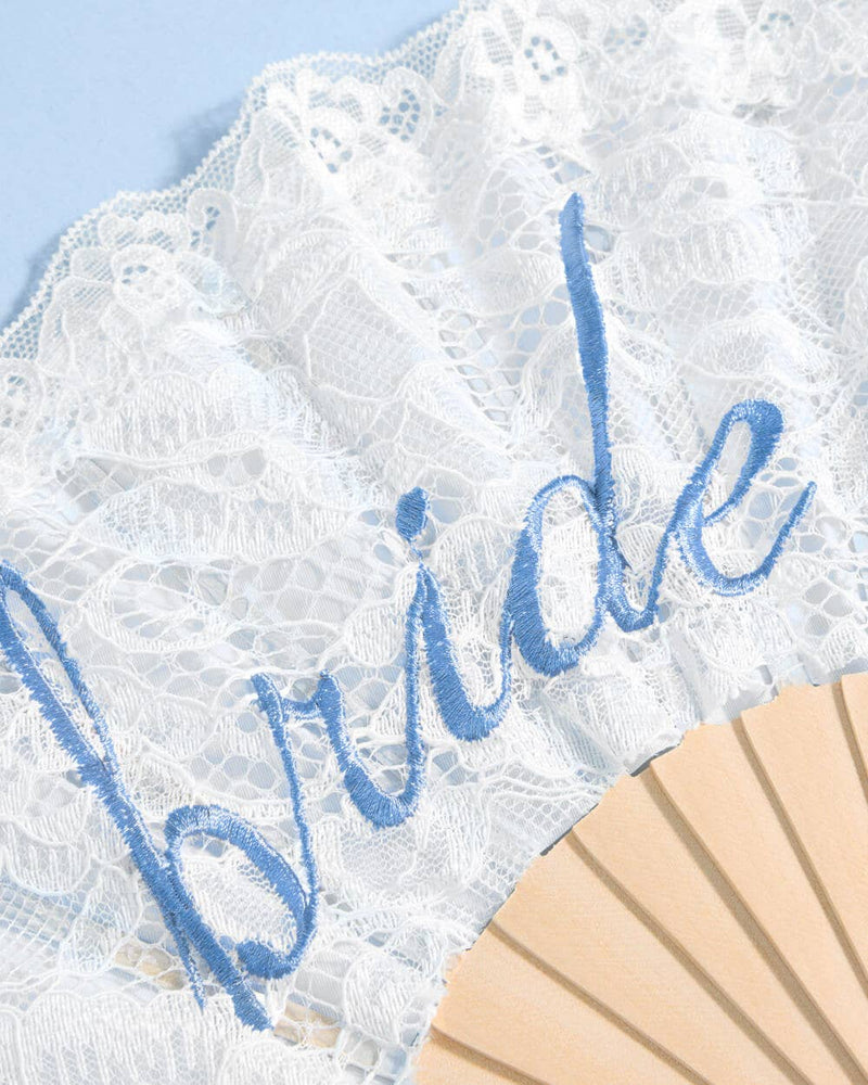 White Lace Bride to Be Folding Fan | Bridal Accessory