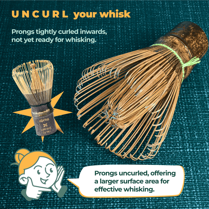 Matcha Green Tea Whisk (100 Prongs): Golden Bamboo