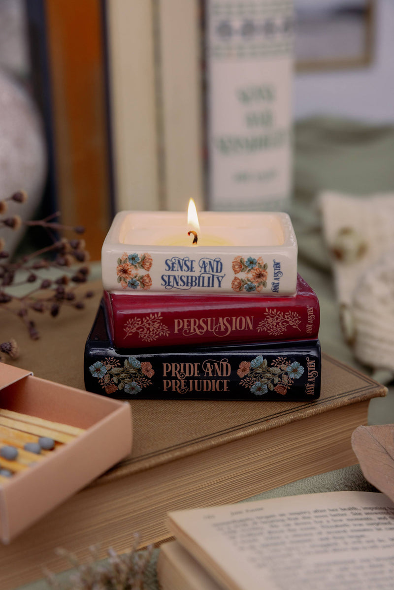Bookstack Candle | Jane Austen