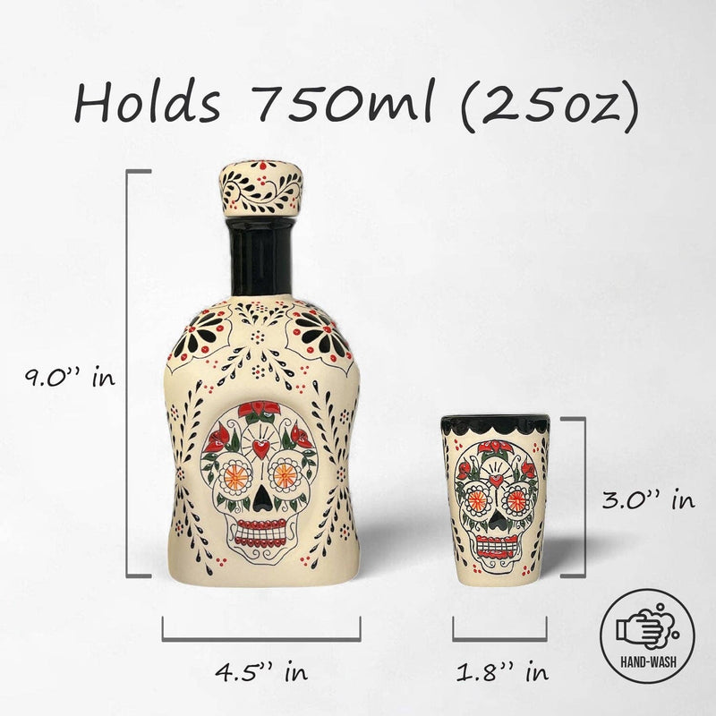 Tequila Decanter Set - Catrina