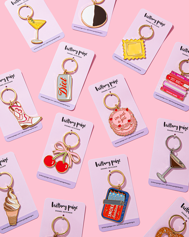 Spicy Romance Books Enamel Keychain Bag Charm