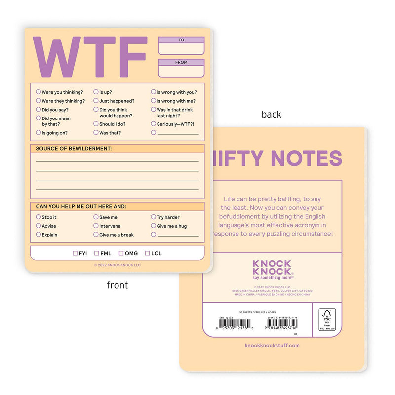 WTF Nifty Note Pad (Pastel Version) — LOCAL FIXTURE