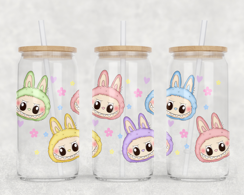 Bubu Can Glass With Lid + Straw