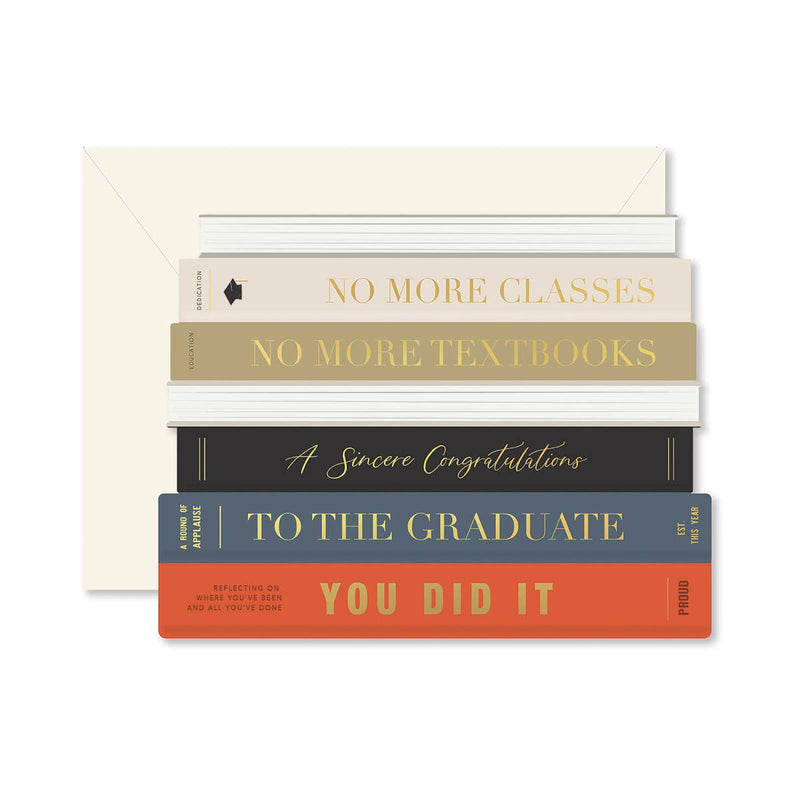 Graduation Books Die-Cut Greeting Card - LOCAL FIXTURE