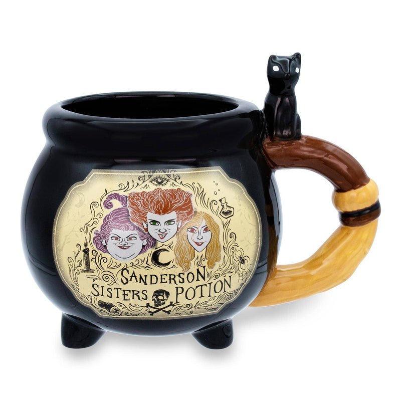 Hocus Pocus Sisters Cauldron Sculpted Ceramic Mug
