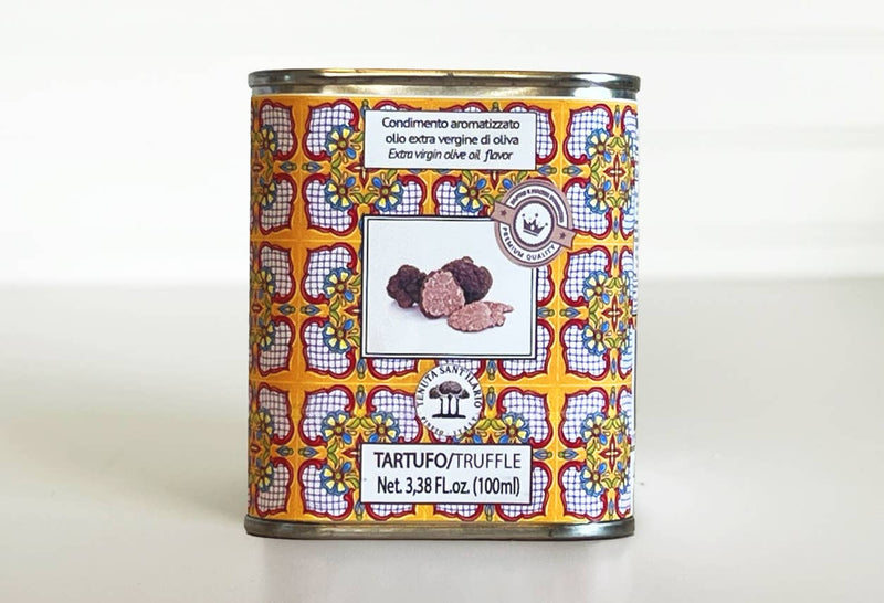 Italian Infused Extra Virgin Olive Oil in Tin - 100ml: Lemon