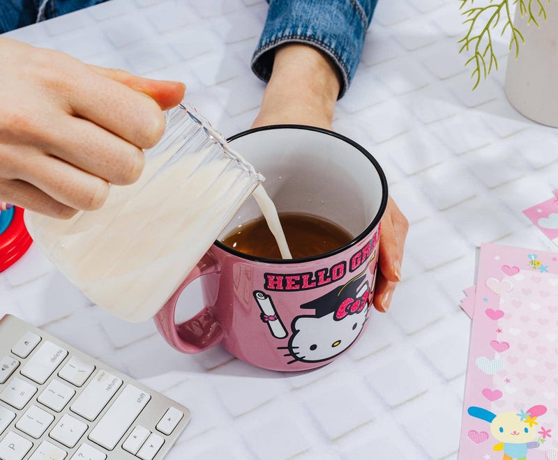 Hello Kitty "Hello Grad" 20oz Glitter Camper Mug