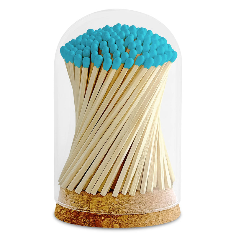 4" Matches in Premium Glass Cloche - Gold