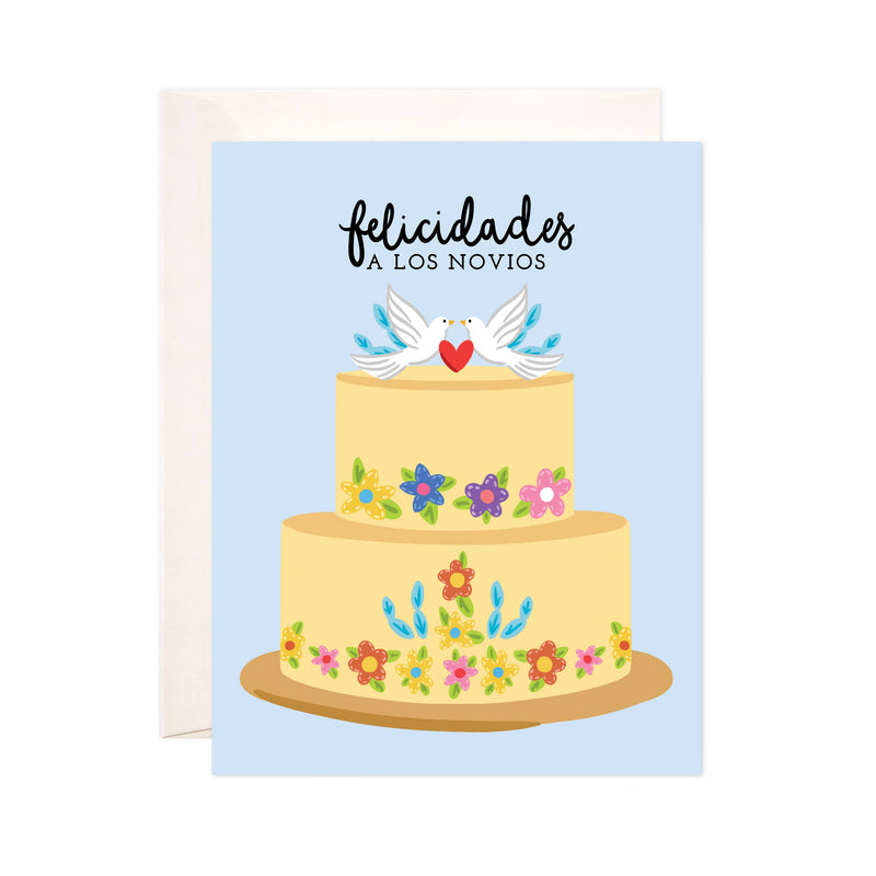 Novios Cake Greeting Card - Spanish Wedding Card