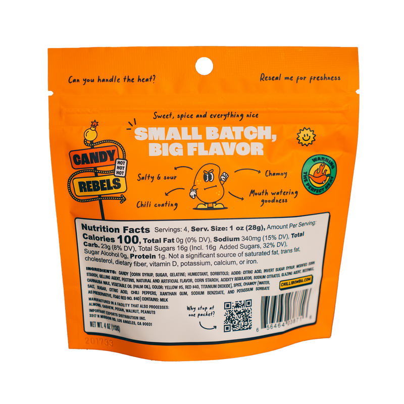 Chilli Bomba Spicy Mango Chili Chamoy Candy 4oz /12ct