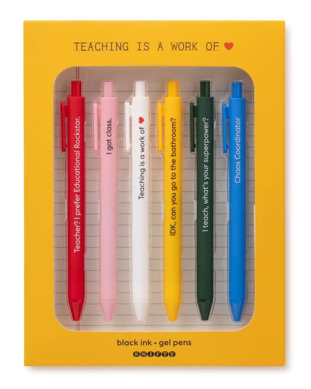 Teaching is a Work of ❤️ | Quotable Gel Pen Set