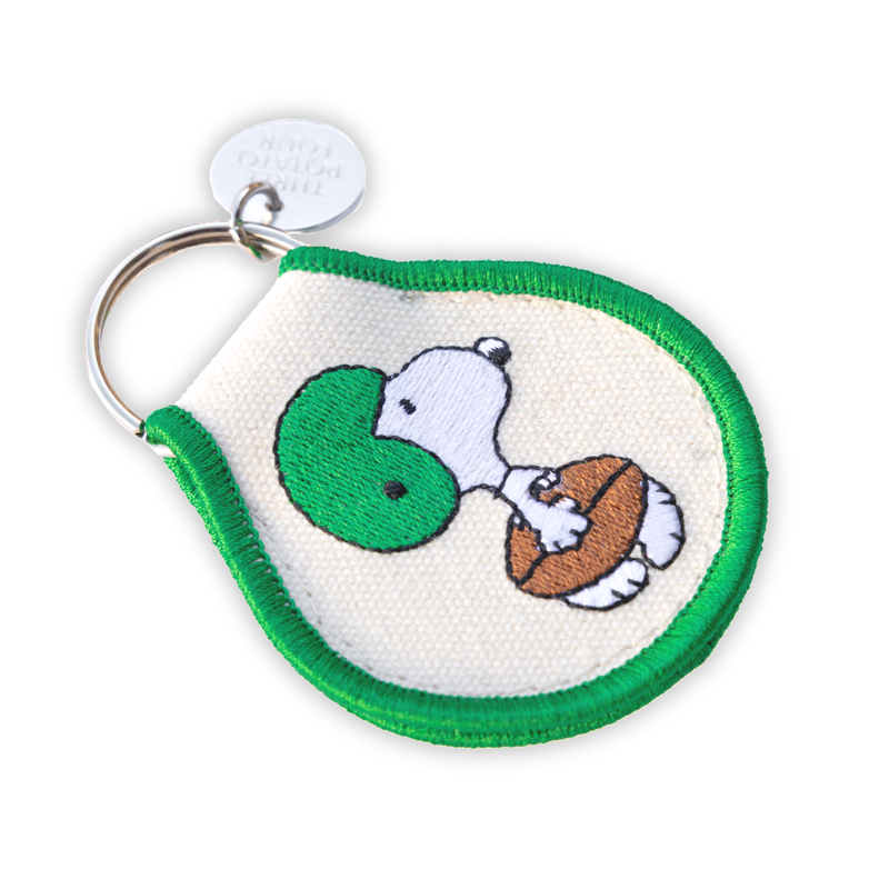 3P4 x Peanuts® - Snoopy Football Patch Keychain (Ivory)