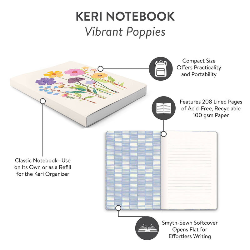 Vibrant Poppies Keri Notebook