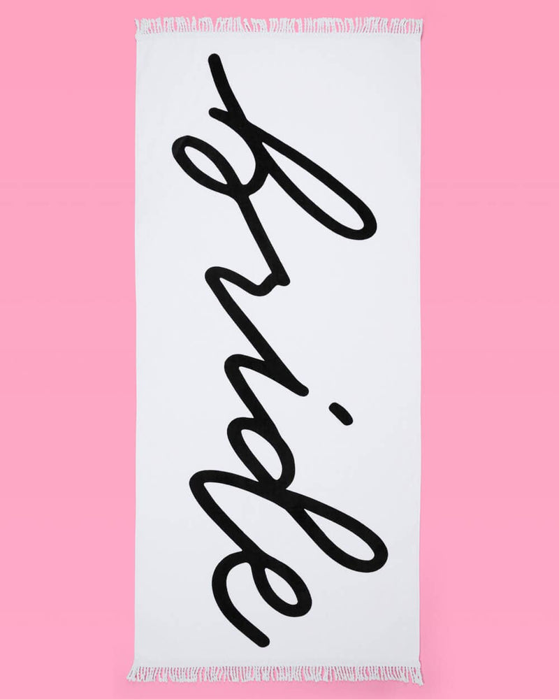 Bride Beach Towel, Bachelorette Decor, Bridal Shower Gift