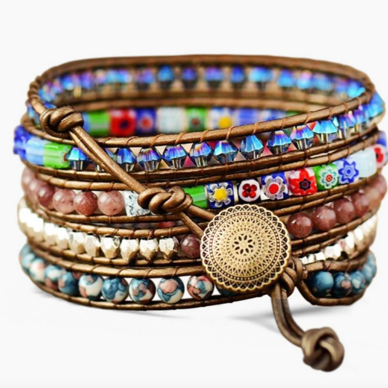 CAPE DIABLO JEWELRY Imperial Flower Protection Wrap Bracelet