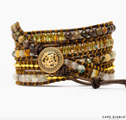 CAPE DIABLO JEWELRY Moonlight Goddess Agate Wrap Bracelet