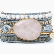 CAPE DIABLO JEWELRY Rose Quartz Loving Wrap Bracelet