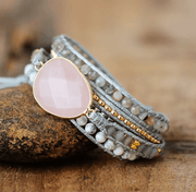 CAPE DIABLO JEWELRY Rose Quartz Loving Wrap Bracelet