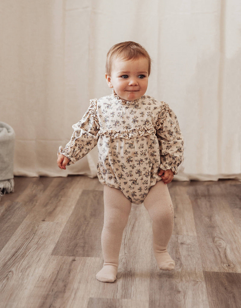 Viola Romper with Bow: 3-6 months