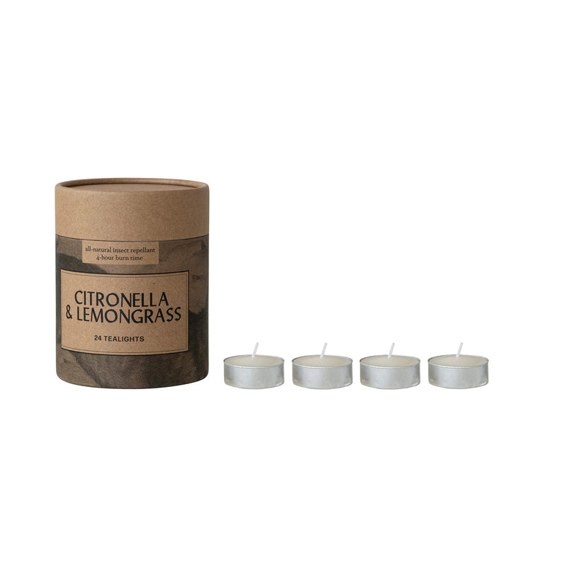 Citronella & Lemongrass Scented Tealights in Box