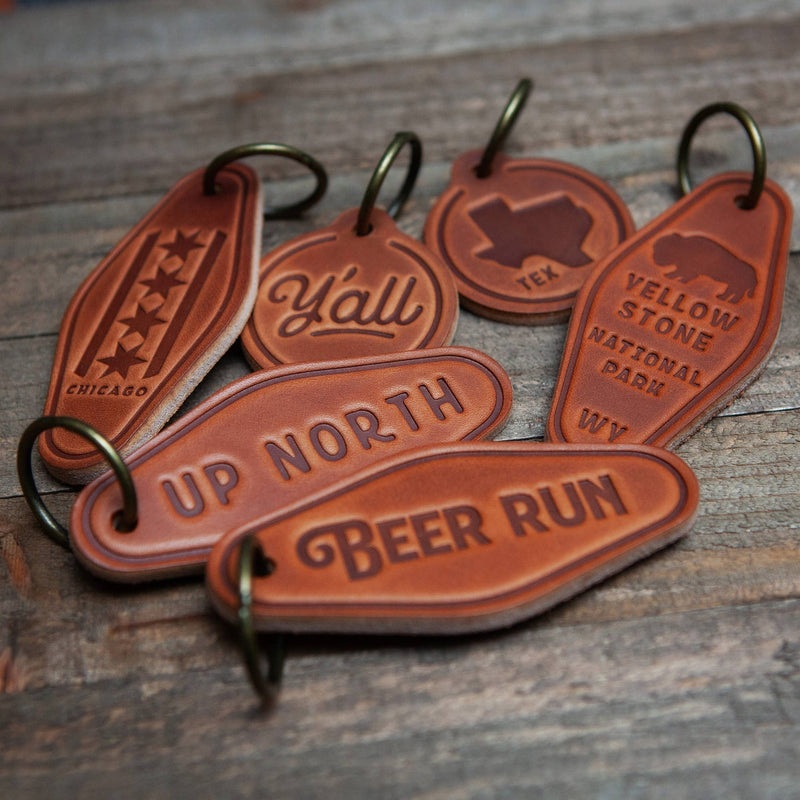 Not Your Fucking Keys Leather Keychain Motel Style