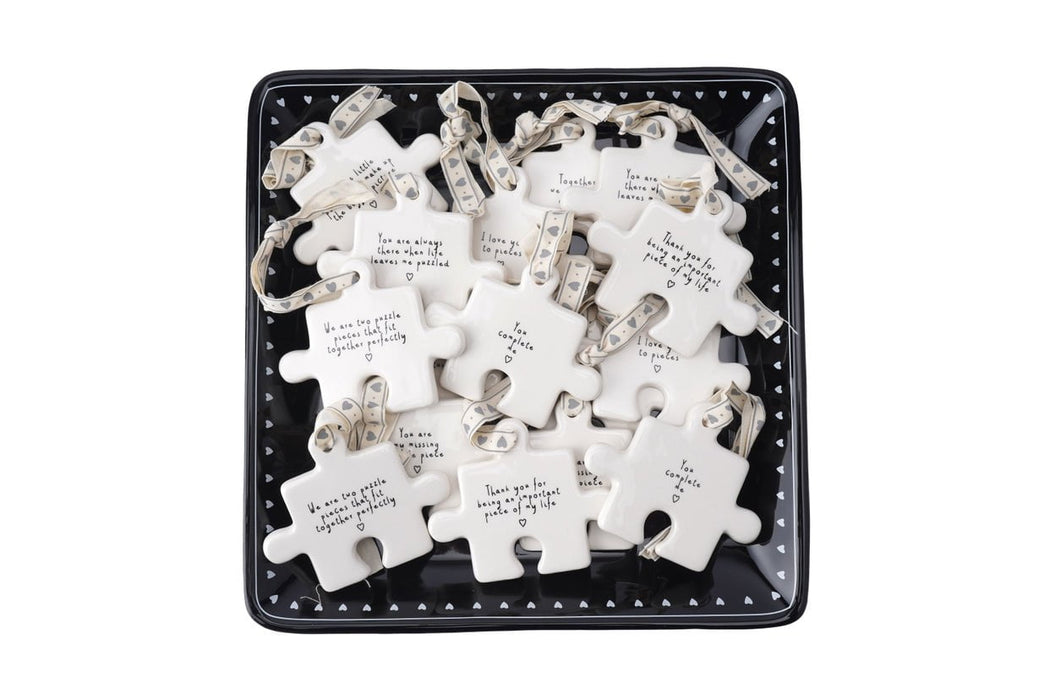 CGB GIFTWARE ORNAMENT Send with Love Jigsaw Hangers