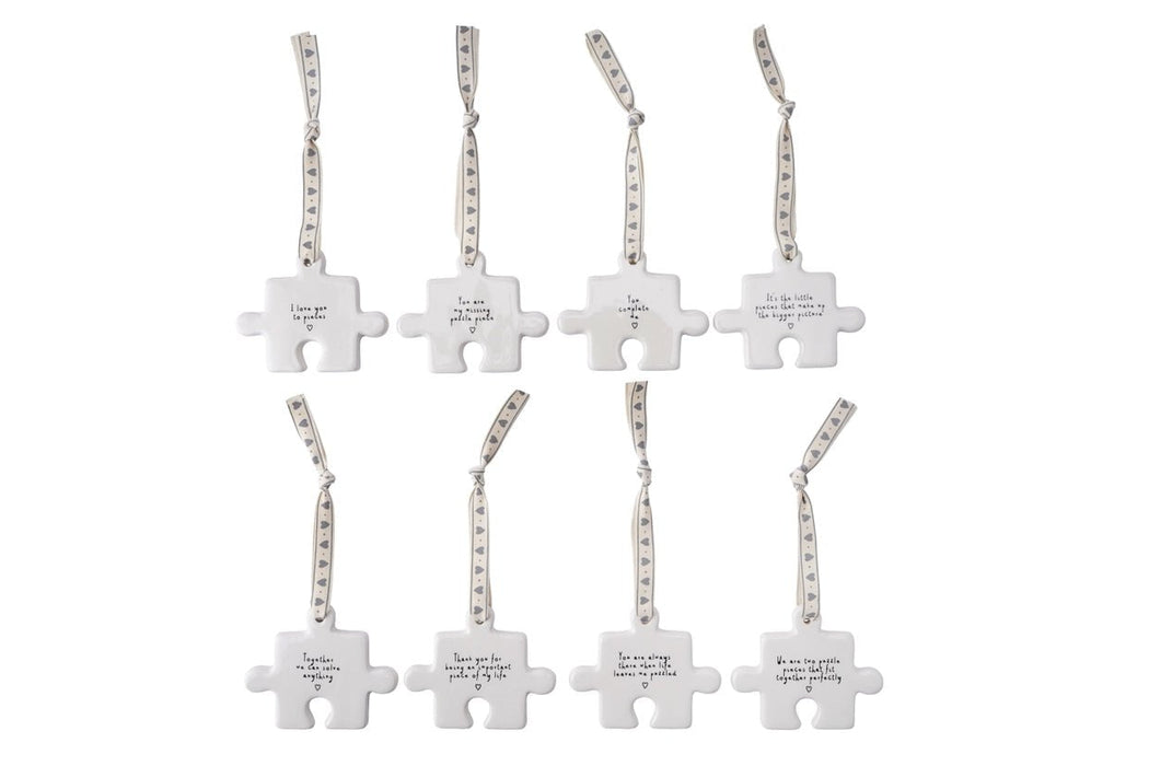 CGB GIFTWARE ORNAMENT Send with Love Jigsaw Hangers