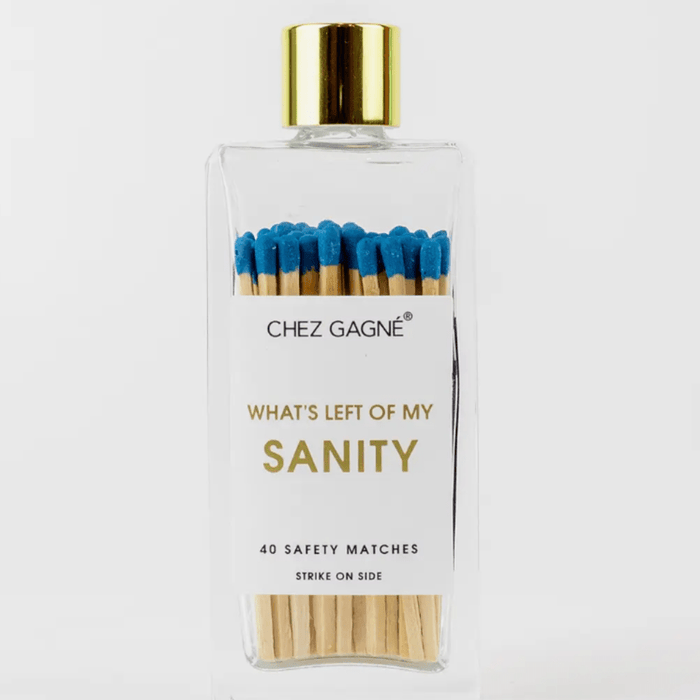 CHEZ GAGNE MATCHES Left of My Sanity - Glass Bottle Matches