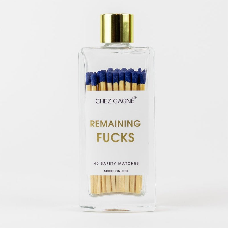 CHEZ GAGNE MATCHES REMAINING FUCKS Glass Bottle Matches